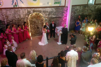 Wedding ceremony on dance floor